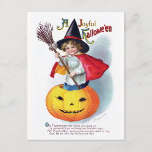 Ellen H. Clapsaddle: Little Pumpkin Witch Briefkaart