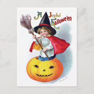Ellen H. Clapsaddle: Little Pumpkin Witch Briefkaart