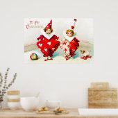 Ellen H. Clapsaddle Pierrot Children Valentijn Poster (Keuken)