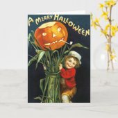 Ellen H. Clapsaddle: Vrolijk Halloween Kaart (Gele Bloem)