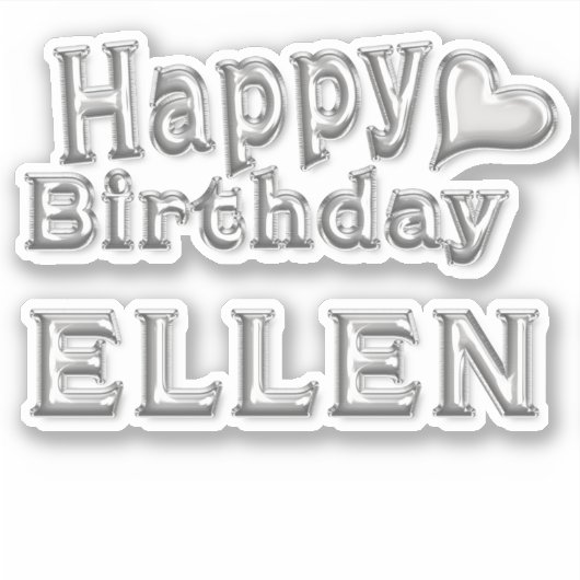 Ellen Happy Birthday Autocollants (Devant)