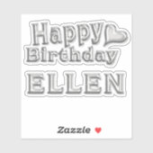 Ellen Happy Birthday Autocollants (Feuille)