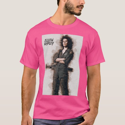 Ellen Ripley - Alien - Graffiti Style T-shirt (Voorkant)
