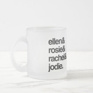 Ellen Rosie Rachel en Jodie Matglas Koffiemok