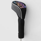 Ellendige kinderloze kattenvrouw golfheadcover (Schuin)