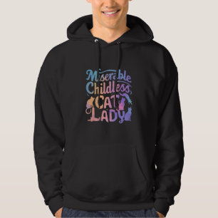 Ellendige kinderloze kattenvrouw hoodie