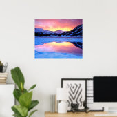 Ellery Lake bij Sunset Poster (Thuiskantoor)