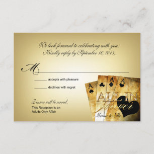 Elle's Las Vegas Wedding RSVP Kaartje