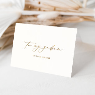 Ellesmere aan mijn Godszoon over uw doop Folie Kaarten