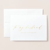 Ellesmere aan mijn man op ons Jubileum Folie Kaarten (Voorkant met envelop)