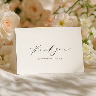 Ellesmere Bedankt Fotograaf Trouwdag Kaart