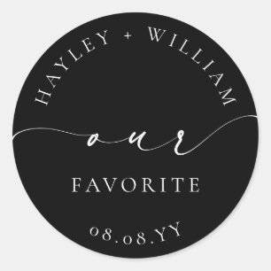 Ellesmere Black Onze Favoriet Ronde Sticker