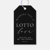 Ellesmere Black Wishing You A Lotto Love Bruiloft Cadeaulabel (Voorkant)