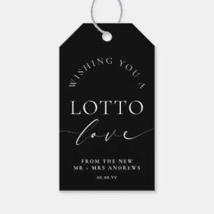 Ellesmere Black Wishing You A Lotto Love Bruiloft Cadeaulabel