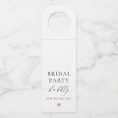 Ellesmere Bridal Party Bottle Hanger Label (Voorkant)