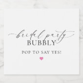 Ellesmere Bridal Party Voorstel Mousserende Wijn L Sparkling Wijnetiket (Enkel label)