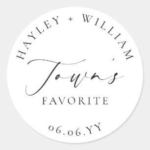 Ellesmere Favoriete Favor Klassieke Ronde Sticker