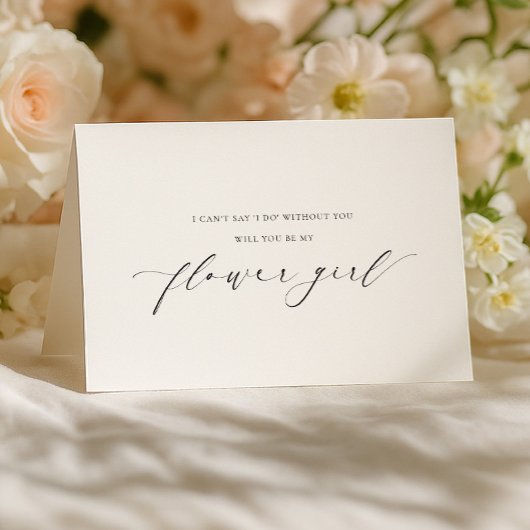 Ellesmere Flower Girl Proposal Folded Card Kaart