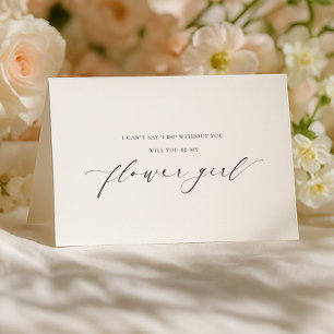 Ellesmere Flower Girl Proposal Vouwkaart Kaart