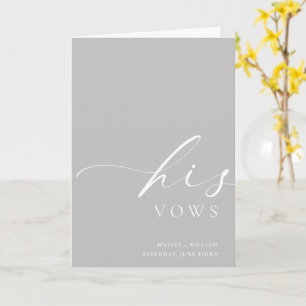 Ellesmere Gray Zijn Vows Wedding Kaart