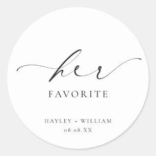 Ellesmere Haar Favoriete Favor Klassieke Ronde Sti Sticker