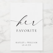 Ellesmere Haar Favoriete Favor Wijn Etiket (Enkel label)