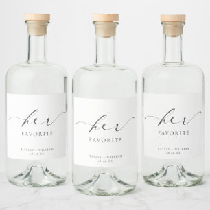 Ellesmere Haar favoriete voorstander Likeurfles Etiket