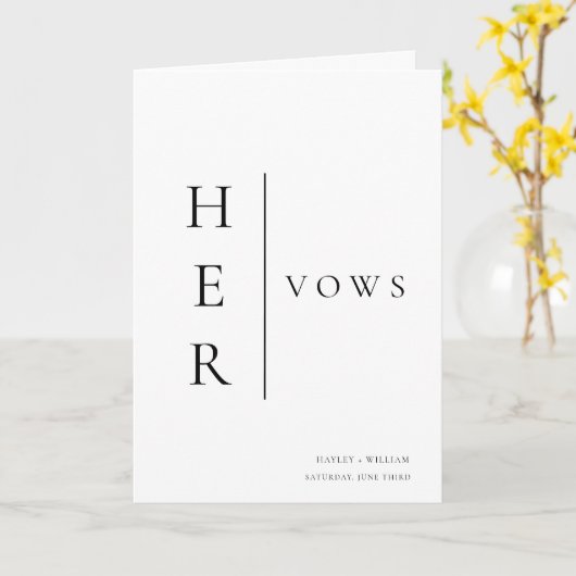 Ellesmere her Vows Wedding Kaart (Gele Bloem)