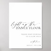 Ellesmere licht op de dansvloer Glow Stick teken Poster (Voorkant)