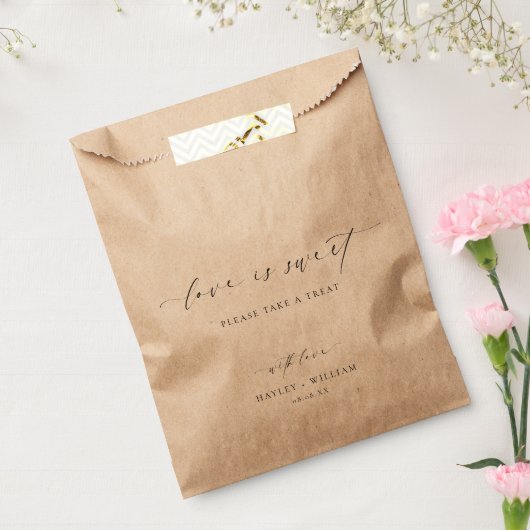 Ellesmere Love is Sweet Weddenschap Favor Bags Bedankzakje (Gezegeld)