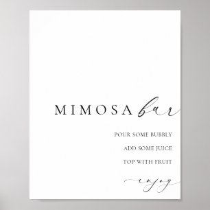 Ellesmere Minimalist Mimosa Bar Sign Poster