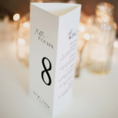 Ellesmere Minimalist Tri-Fold Table Numéro & Menu