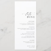 Ellesmere Minimalist Wedding Long Menu & Bedankt (Voorkant)