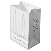 Ellesmere Minimalist Wedding Maid of Honor Medium Cadeauzakje (Voorkant Gekanteld)