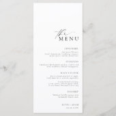 Ellesmere Minimaliste Mariage Long Menu & Merci (Devant)