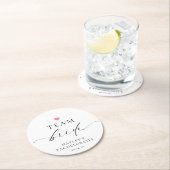 Ellesmere Minimalistisch Team Bruid Bachelorette Ronde Kartonnen Onderzetter (Insitu)