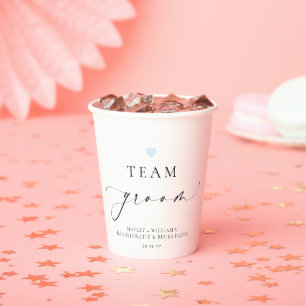 Ellesmere Minimalistisch Team Groom Papieren Bekers