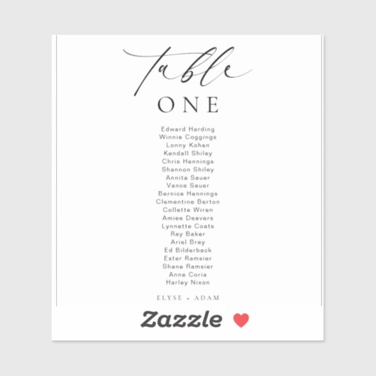 Ellesmere minimalistisch weddenschapsnummer sticker (Vel)