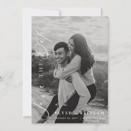 Ellesmere minimalistische foto Save the Date Brief Kaart (Voorkant)