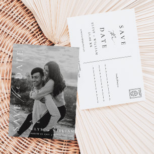 Ellesmere Minimalistische Foto Save The Date Postk Kaart