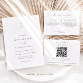 Ellesmere minimalistische RSVP QR-code Informatiekaartje