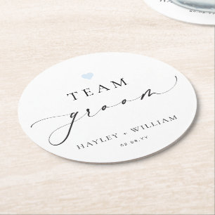 Ellesmere-minimalistische teamgroep ronde kartonnen onderzetter