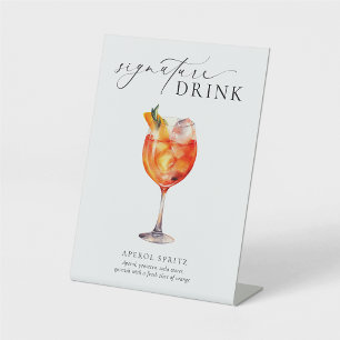 Ellesmere Modern Minimaal Signature Drank Bord Reclamebord Met Voetstuk