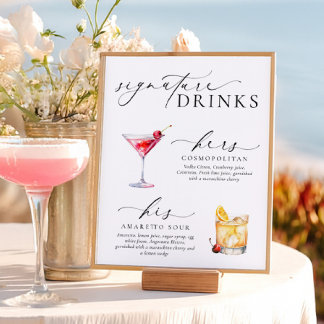 Ellesmere Modern Minimaal Signature Dranken Bord Poster