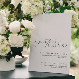 Ellesmere Modern Minimaal Signature Dranken Bord Poster