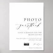 Ellesmere Modern Minimal Photo Guestbook Poster (Voorkant)