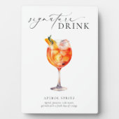 Ellesmere Modern Minimal Signature Drink Sign Fotoplaat (voorkant)