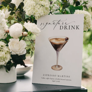 Ellesmere Modern Minimal Signature Drink Sign Poster