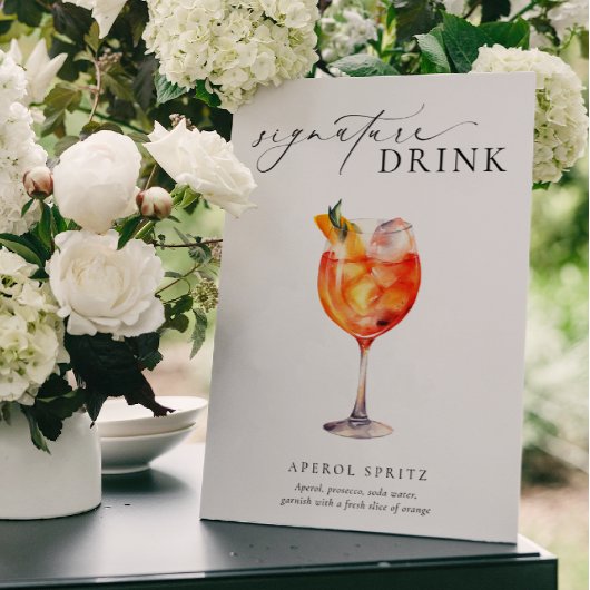 Ellesmere Modern Minimal Signature Drink Sign Poster