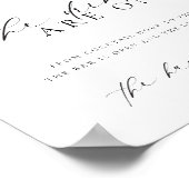 Ellesmere Modern Minimalistisch Open Bar Menukaart Poster (Hoek)